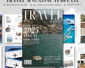 Modello di rivista di viaggio per il migliore amico, libro dei ricordi di viaggio, album fotografico