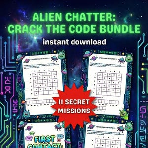 Alien Code Breaker Puzzle | Space Spion Aktivitätspaket | Digitaler Download