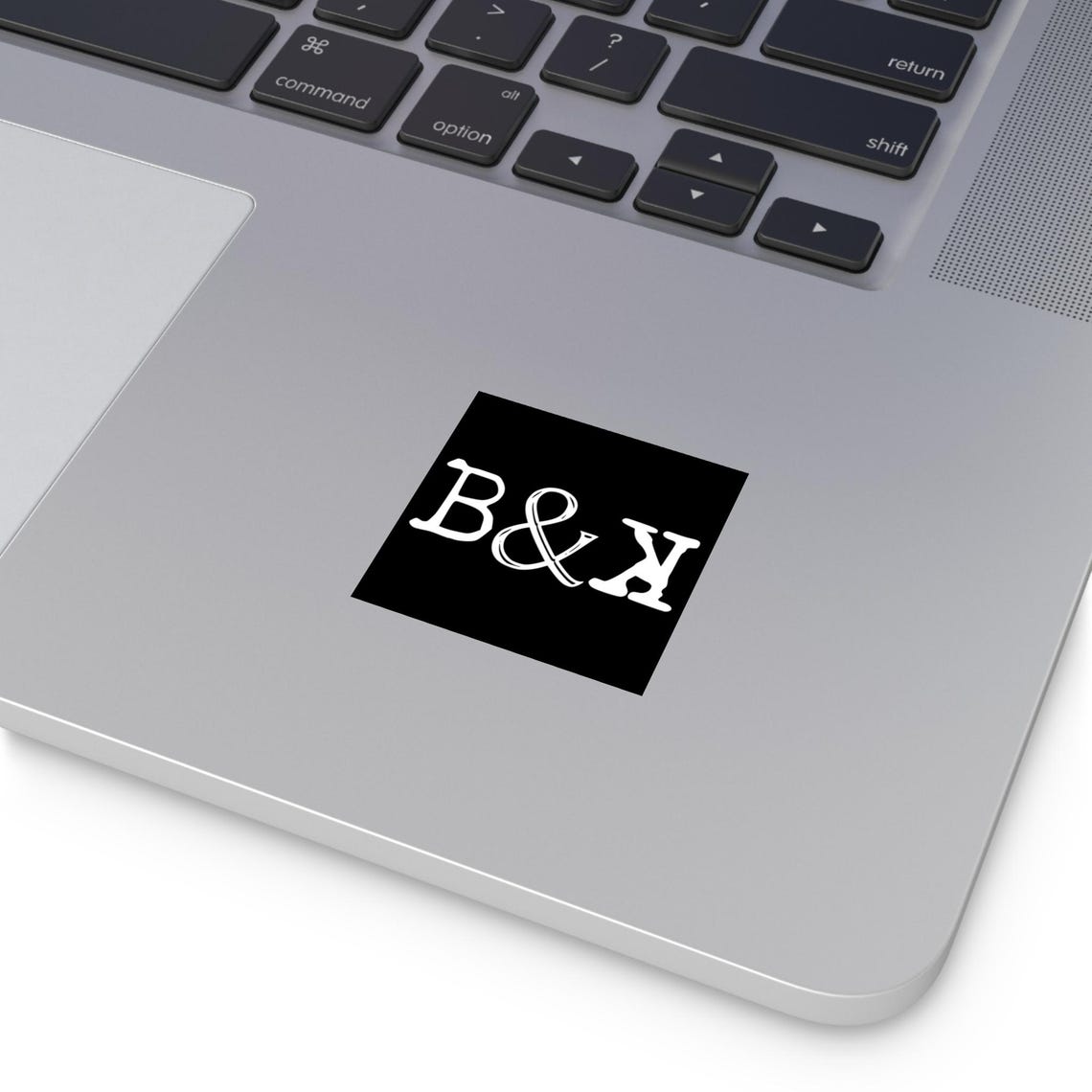 B & K Monogram Sticker | Square Indoor Outdoor - Etsy