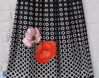 1970s maxi skirt abstract print floral design