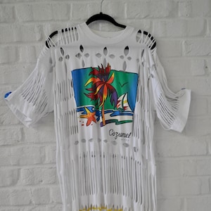 80s sliced shirt Cozumel Mexico