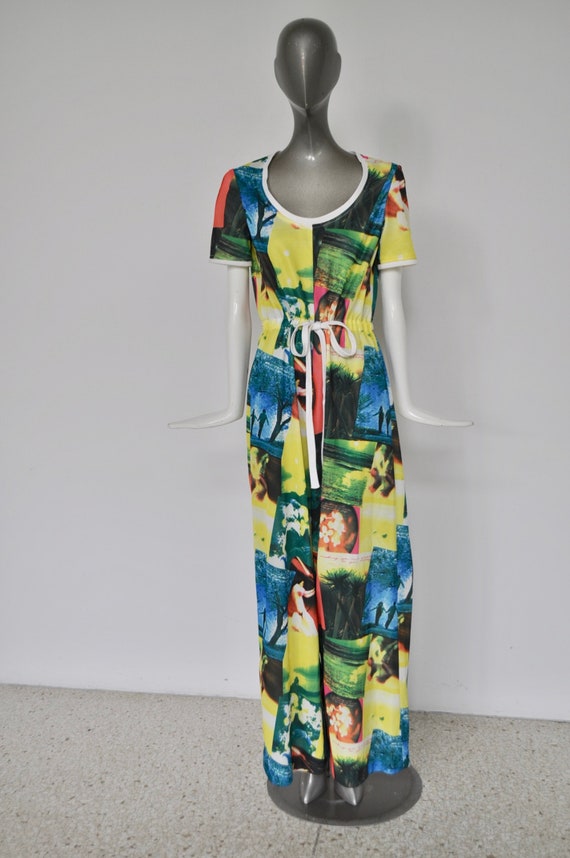 Palazzo Jumpsuit 1970s great print