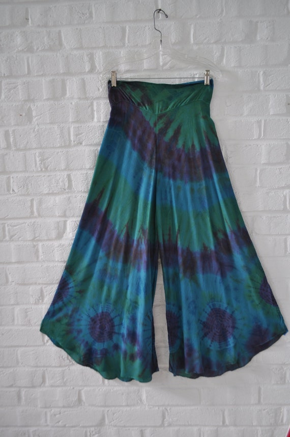 Palazzo pants tie dye print 70s