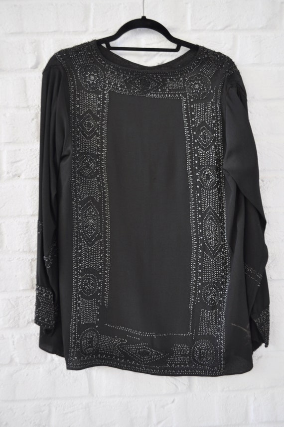 Crepe De Chine Short Sleeve Blouse