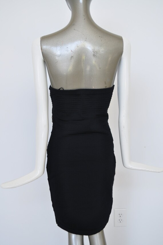 Bustier dress with huge rhinestones strapless sz … - image 7