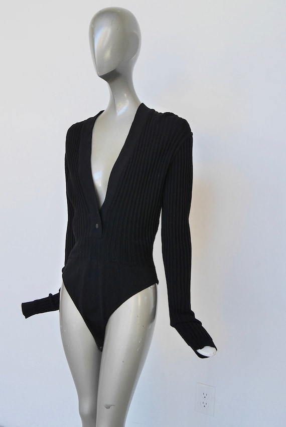 Alaia body suit wool Azzedine Alaia body 90s