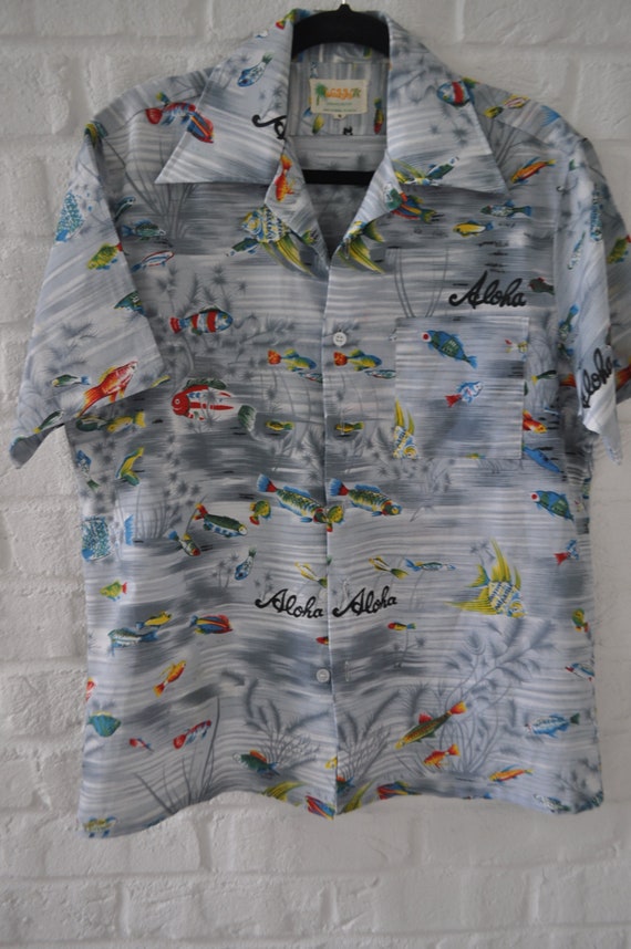 Hawaiian shirt 70s Mens