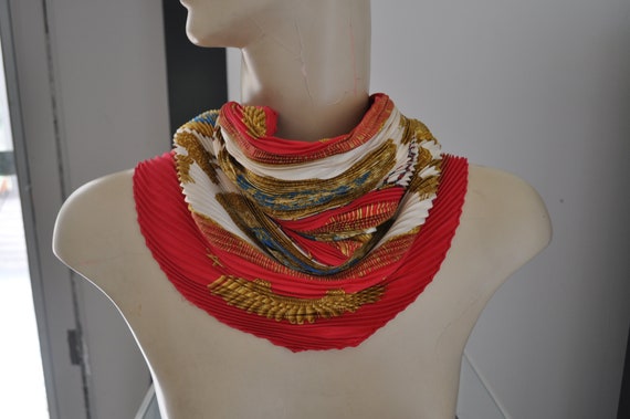 pleated scarf hermes