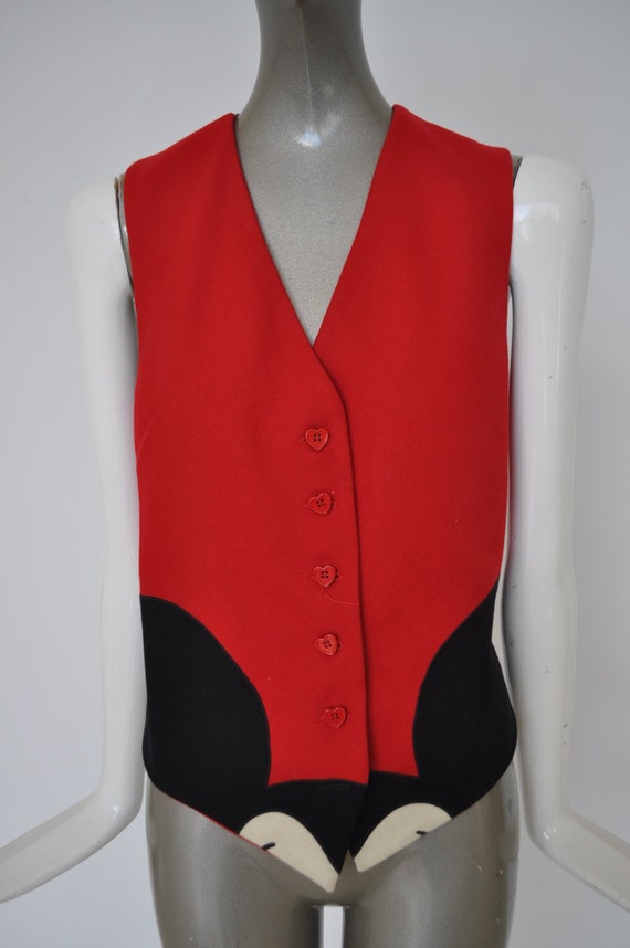 Moschino mickey mouse vest 1980s
