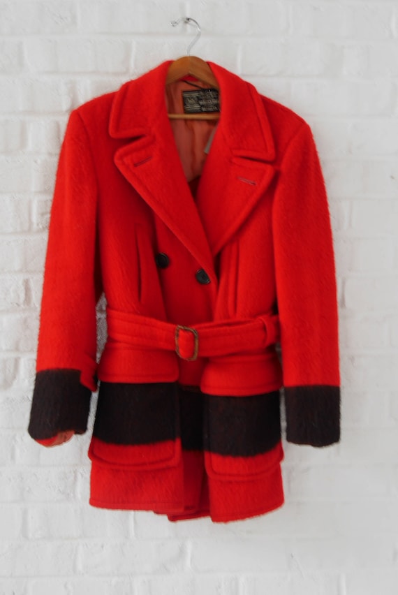 Hudson's Bay point Blanket coat Red/Black mint co… - image 2