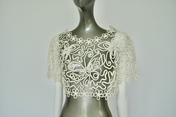 Handmade lace top from the 1930s - image 1