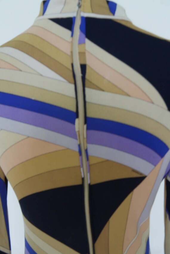 Leonard Paris geometric print silk dress Leonard … - image 6