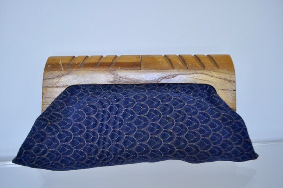 1940s clutch wood and cotton