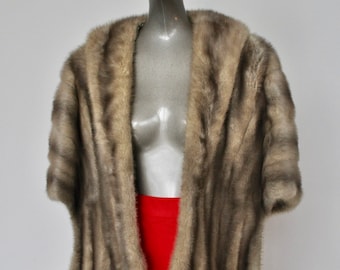 Grey mink fur stole 1950s get 20% discount w code