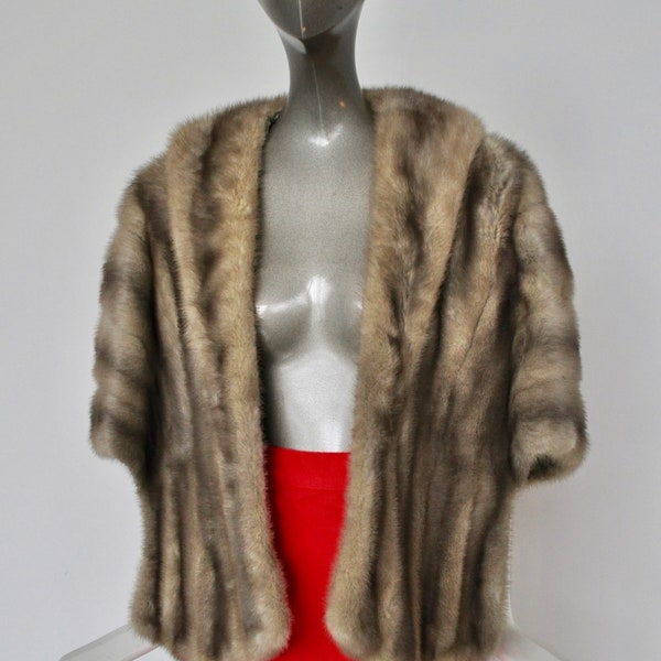 Grey mink fur stole 1950s get 20% discount w code
