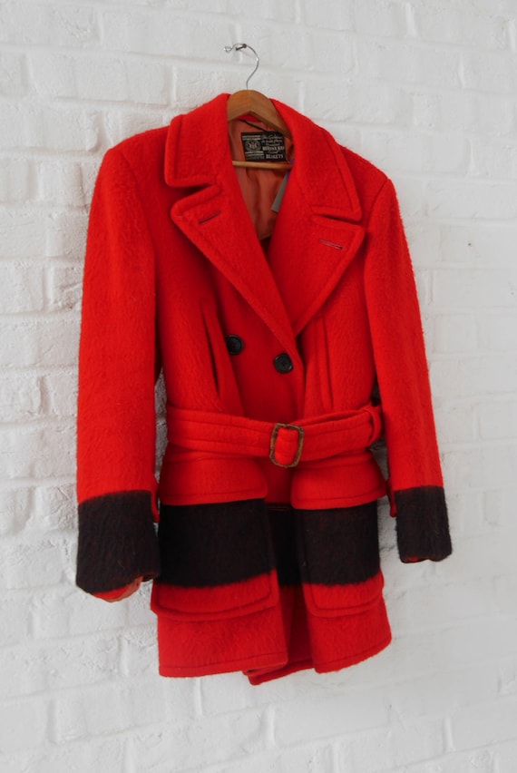 Hudson's Bay point Blanket coat Red/Black mint con