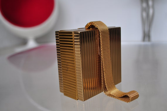 1940s gold metal purse
