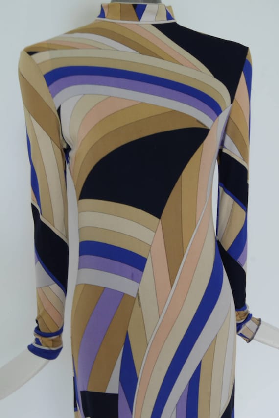 Leonard Paris geometric print silk dress Leonard … - image 3