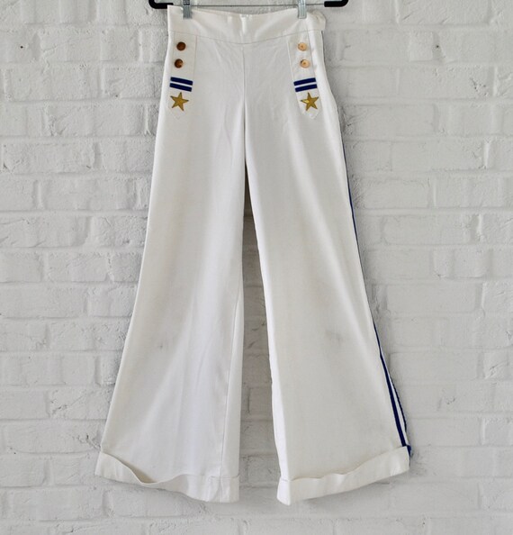 High waist wide leg Marine pants late 70s
