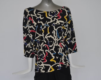 Missoni top 80s abstract print