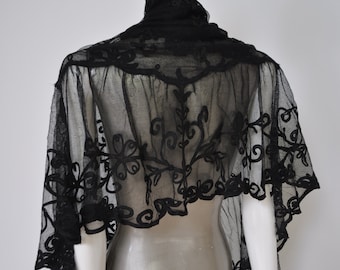 Victorian era tull and lace wrap