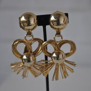 Huge drop earrings 80s  get 20% discount w code