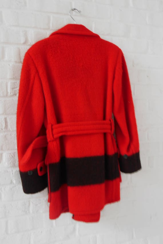 Hudson's Bay point Blanket coat Red/Black mint co… - image 6