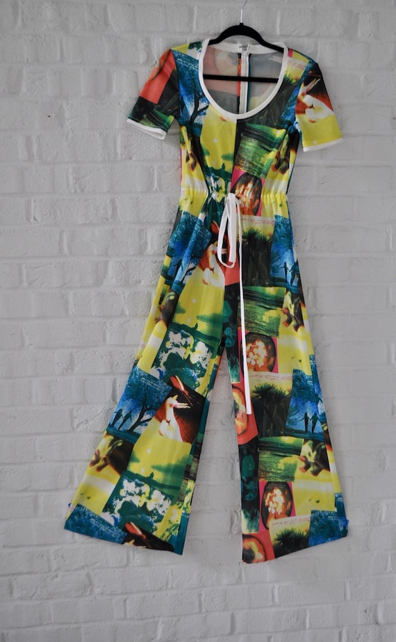 Palazzo Jumpsuit 1970s great print - image 2