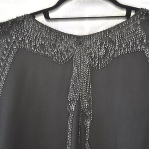 1930s Crepe de chine beaded blouse