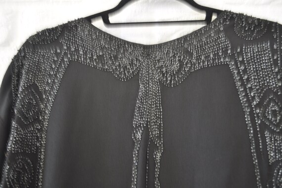 1930s Crepe de chine beaded blouse - image 1