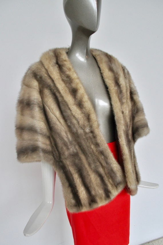 Grey mink fur stole 1950s get 20% discount w code - image 2