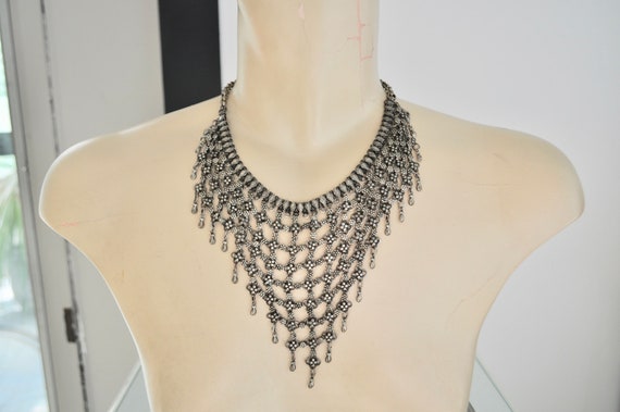 Beaded chocker necklace 70s - image 1