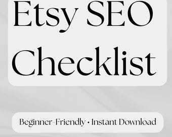 Etsys SEO-checklista och listningsoptimeringsguide | Nybörjarvänlig | Direkt digital nedladdning