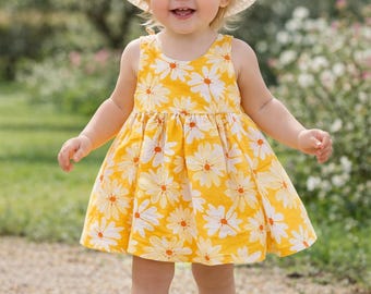 Baby Girl Floral Dress with Hat | Soft Cotton Summer Outfit
