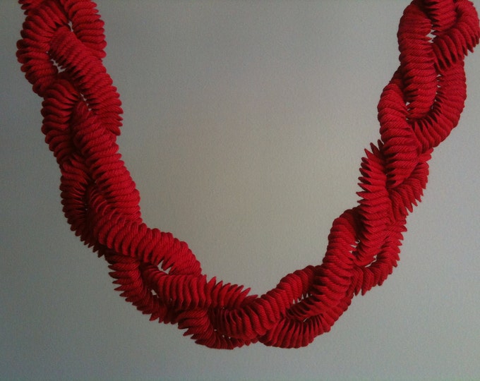 Pele's Braid Ricrac Lei in Red Etsy