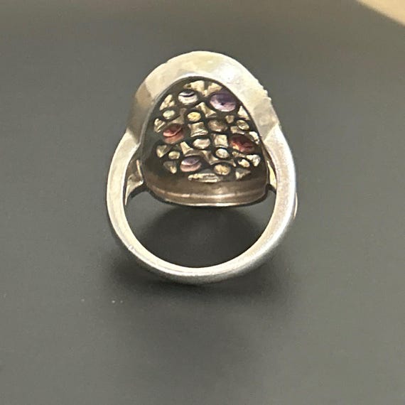 Signed Statement Ring sz 10 - image 2