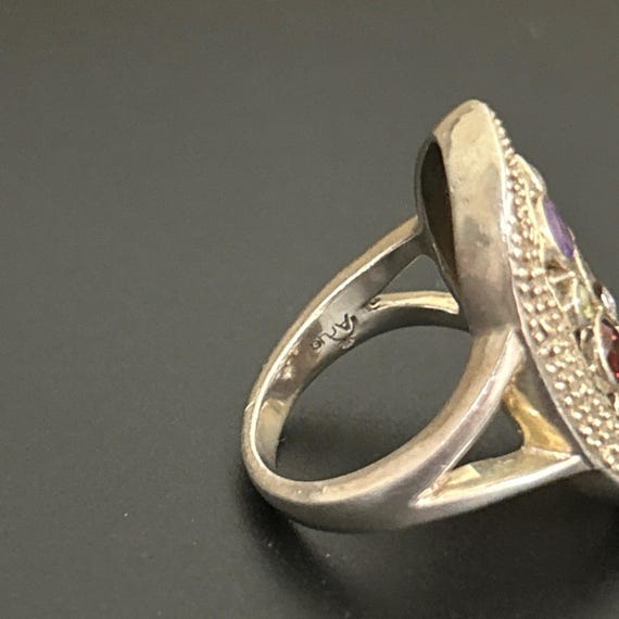 Signed Statement Ring sz 10 - image 3