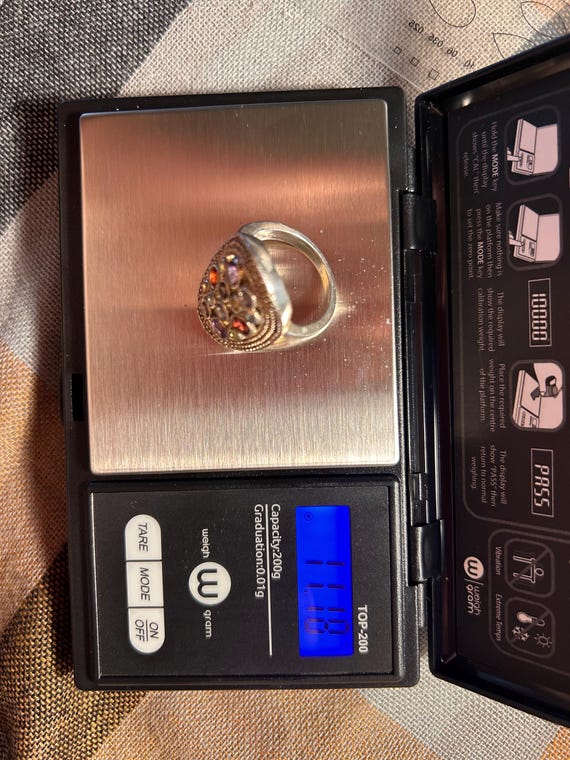 Signed Statement Ring sz 10 - image 8