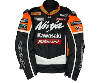 Lightweight New Customized Kawasaki Motorbike Riding Jacket Lightweight Mesh Fabric Biker Jacket Kawasaki Motorcycle Racing Jacket