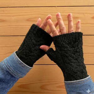 Cable Knitting Fingerless Gloves Pattern: White Stag Mitts (PDF Download)