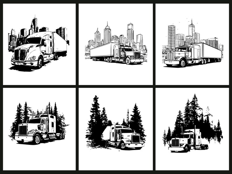 Dig Rig Svg Semi Truck SVG PNG, Big Rig Truck Clipart for Kids Cricut Wall Art - Etsy