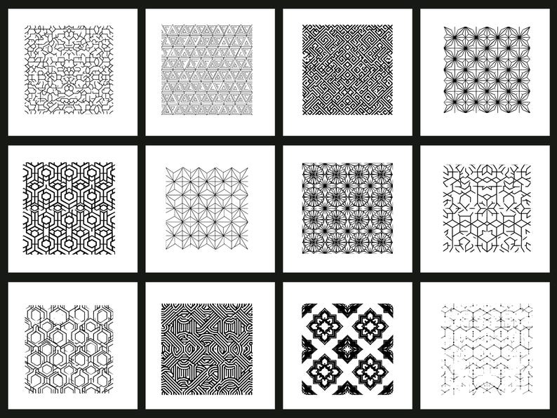 Geometric Seamless Pattern SVG PNG, Abstract Repeat Background for ...