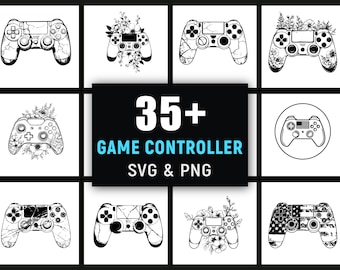 Game Controller SVG PNG Bundle, Video Game Clipart
