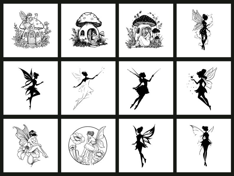 Fairy SVG PNG, Magical Fairy Silhouette Cut File for Cricut, Fantasy ...