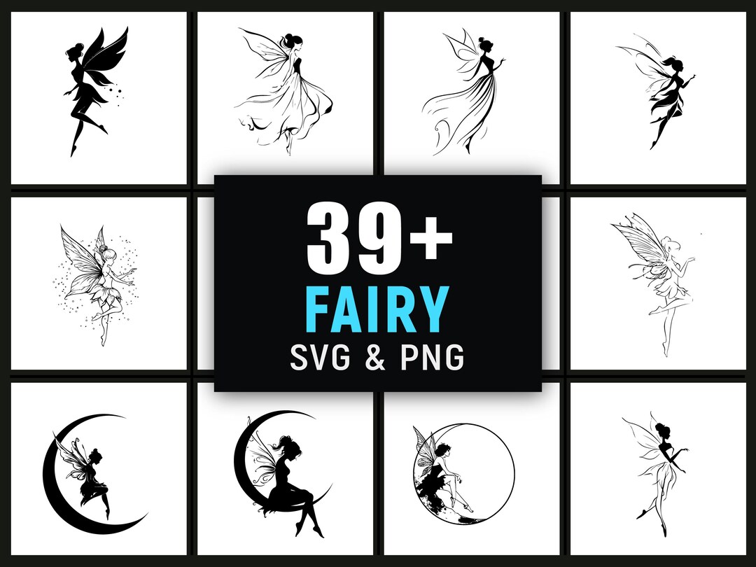 Fairy SVG PNG, Magical Fairy Silhouette Cut File for Cricut, Fantasy ...
