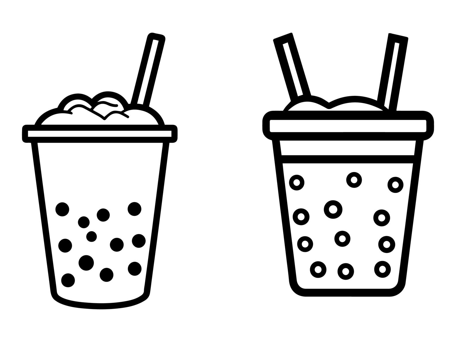 Boba Tea SVG PNG Clipart, Bubble Drink Cut File for Cricut, Kawaii ...