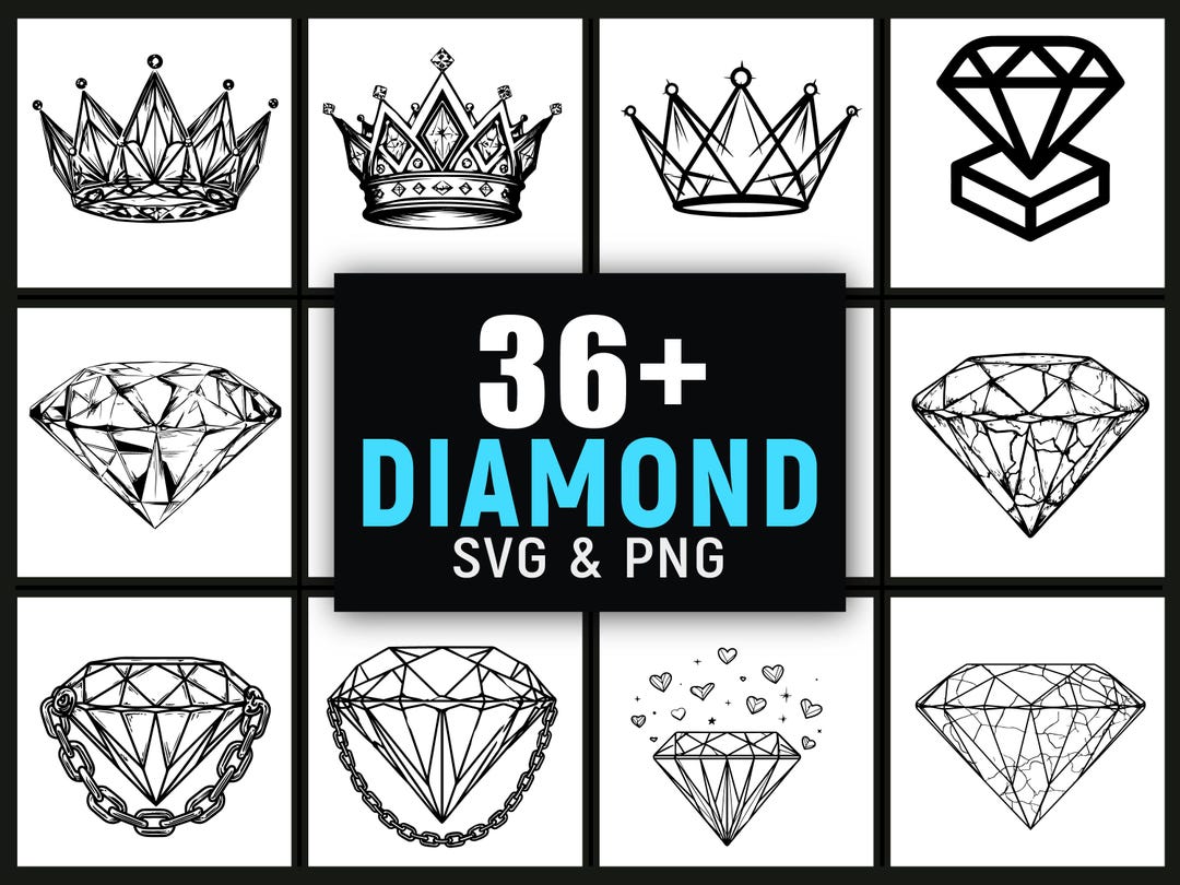 Word Diamond Svg Diamond SVG PNG Bundle, Gemstone Clipart, Luxury Jewel Vector - Etsy UK