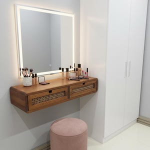 Wall Mounted Dressing Table - Etsy Canada Wall Mounted Dressing Table - Etsy Canada