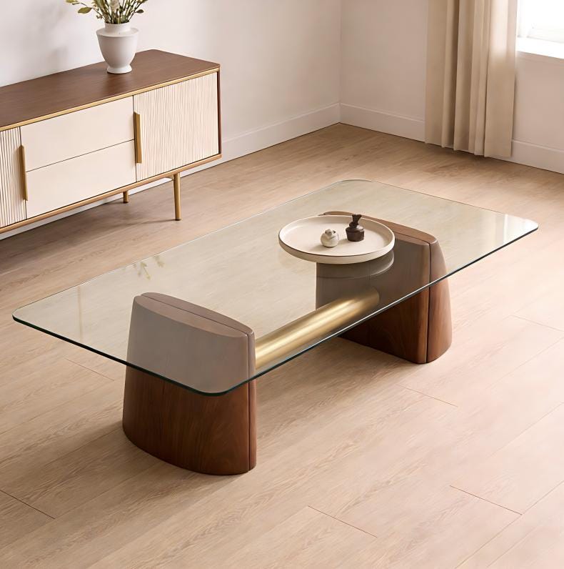Tavolino da Salotto Moderno in Vetro Temperato, Design Minimalista a Più Livelli, Supporto in MDF di Alta Qualità, Tavolo Elegante | Leroy Merlin