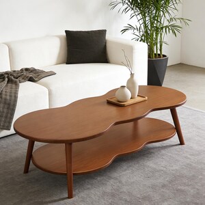 Mesa de centro nórdica de estilo vintage: mesa auxiliar pequeña para sala de estar, apartamento, balcón o vivienda de alquiler.